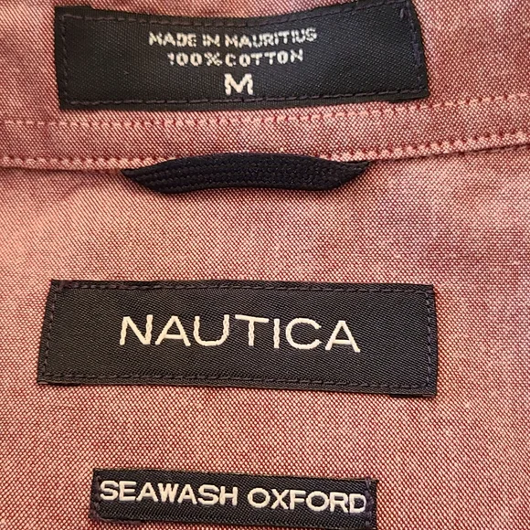 Nautica size M Seawash Oxford dress shirt - Picture 9 of 10
